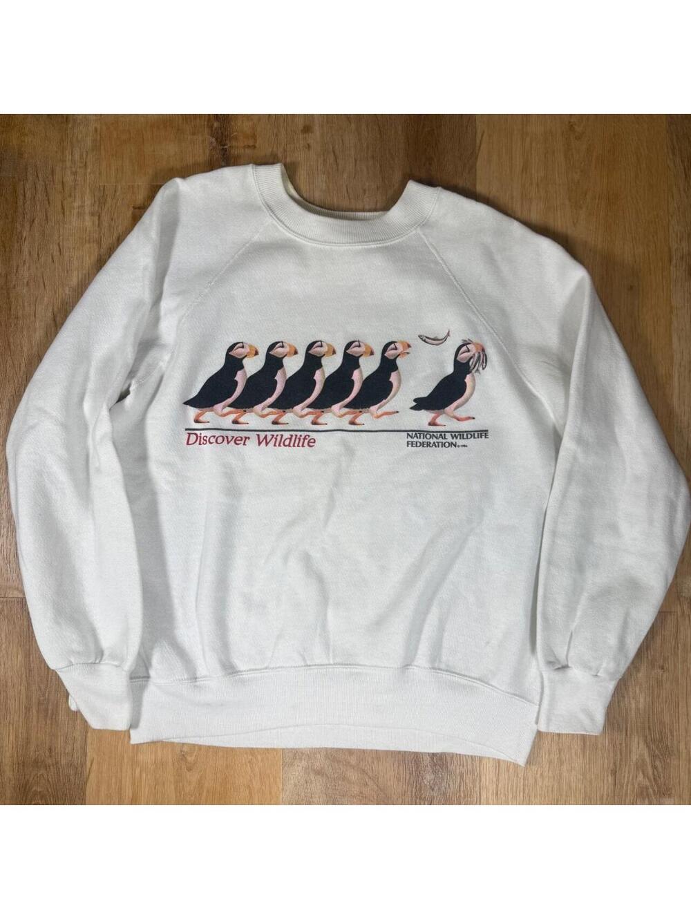 80s National Wildlife Federation Crewneck – White (XL)